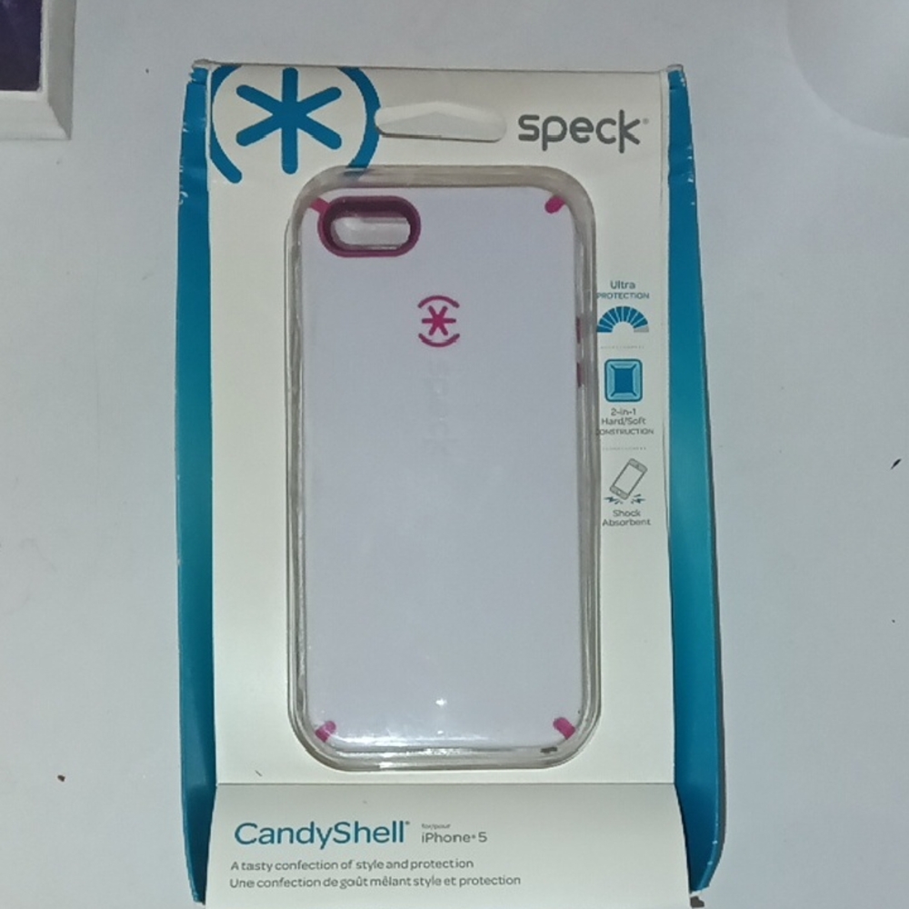 Speck CandyShell iPhone 5 Case - White and Pink